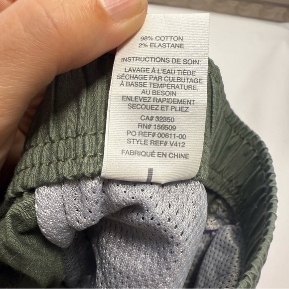 VUORI Womens Ripstop Pant Army Green Organic Cotton Pockets Size Large - Picture 8 of 9